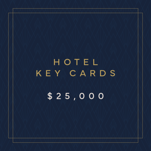 Hotel Key Cards Sponsorship $25,000