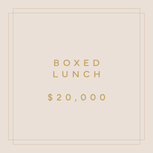 Boxed Lunch Sponsorship $20,000